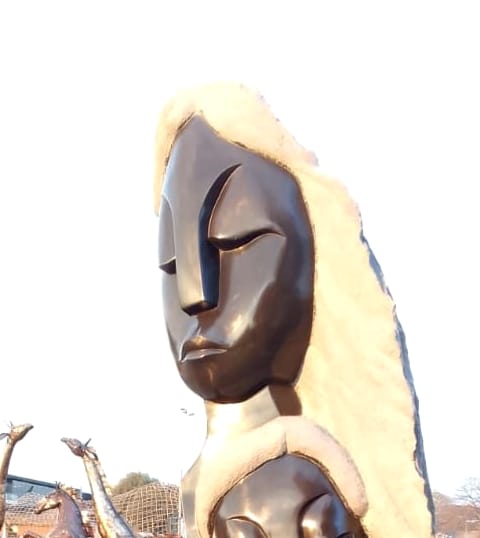 The two faces in close view